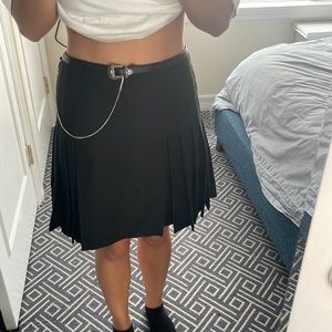 NWT The Kooples black chain skirt
